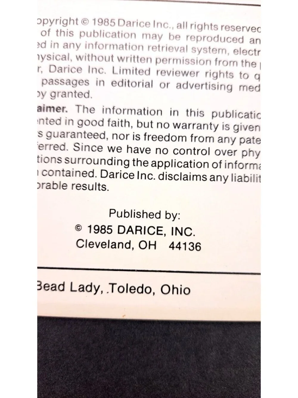 Vintage Darice Ribbon Angels Craft Instruction Booklet 1985 Bead Lace Christmas